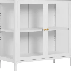 Vitriini House Nordic Dalby, 80x35x80cm, valkoinen teräs