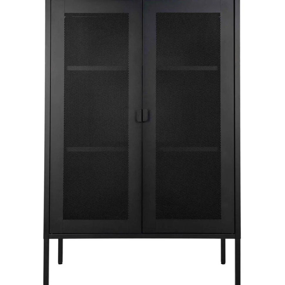 Vitriini House Nordic Melbourne, 80x40x120cm, 2 mesh-ovea, musta metalli