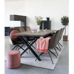 Vitriini House Nordic Melbourne, 80x40x120cm, 2 mesh-ovea, musta metalli
