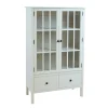 Vitriinikaappi Home4You Devon 80.5x35x136cm, valkoinen