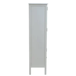 Vitriinikaappi Home4You Devon 80.5x35x136cm, valkoinen
