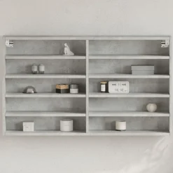 Vitriinikaappi musta 60x8,5x58 cm tekninen puu (47962)