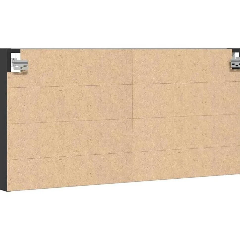 Vitriinikaappi musta 60x8,5x58 cm tekninen puu (47962)