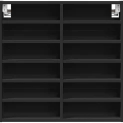 Vitriinikaappi musta 60x8,5x58 cm tekninen puu (47962)
