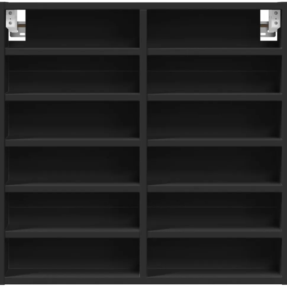 Vitriinikaappi musta 60x8,5x58 cm tekninen puu (47962)