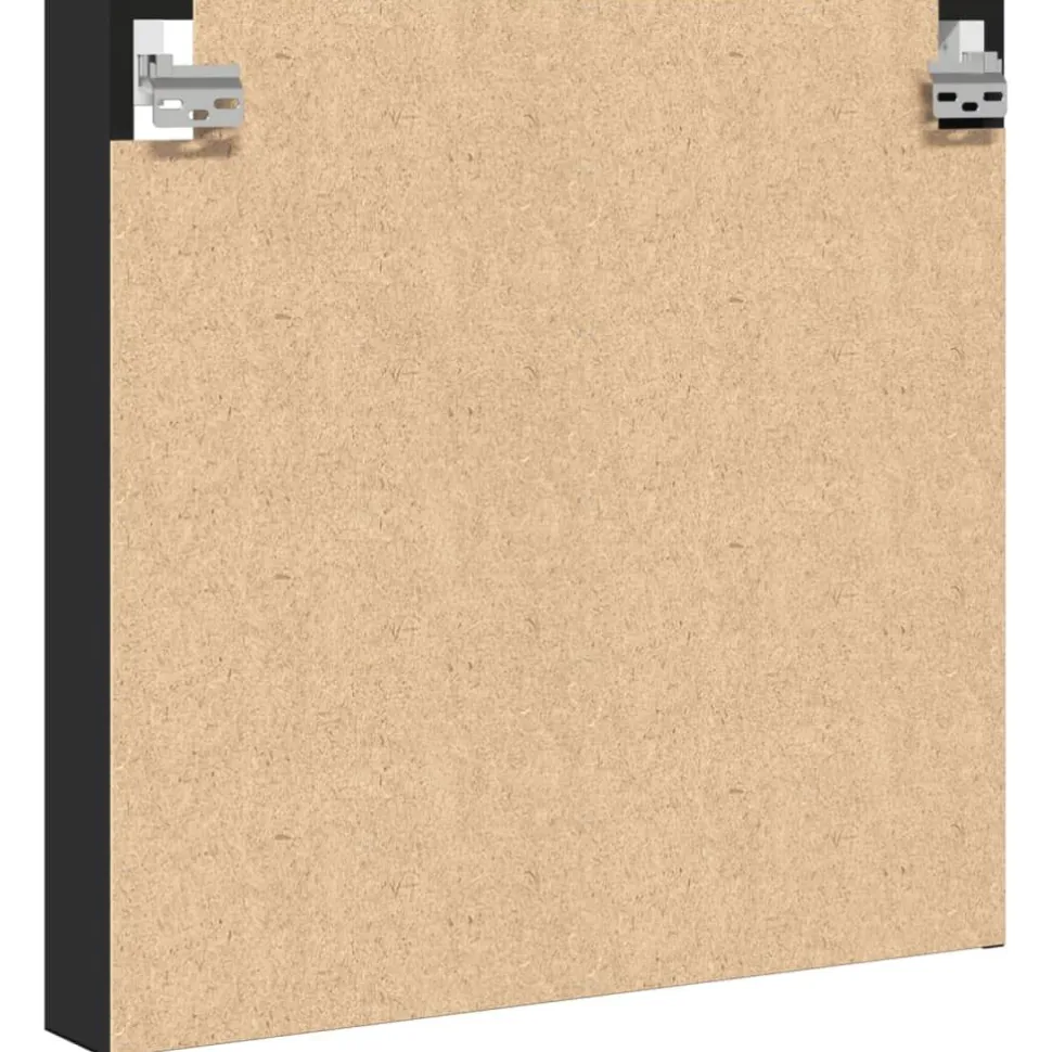 Vitriinikaappi musta 60x8,5x58 cm tekninen puu (47962)