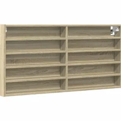 Vitriinikaappi musta 60x8,5x58 cm tekninen puu (47962)