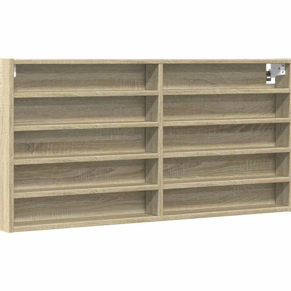 Vitriinikaappi musta 60x8,5x58 cm tekninen puu (47962)