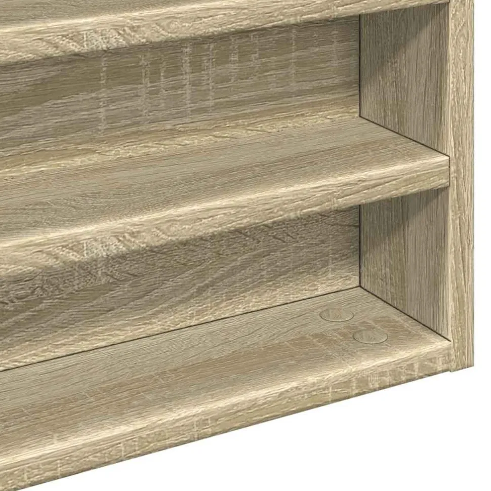 Vitriinikaappi musta 60x8,5x58 cm tekninen puu (47962)