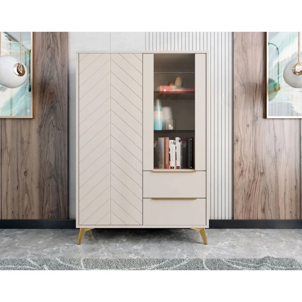 Vitriinikaappi Nomla 2D2SZ XYLIX, beige