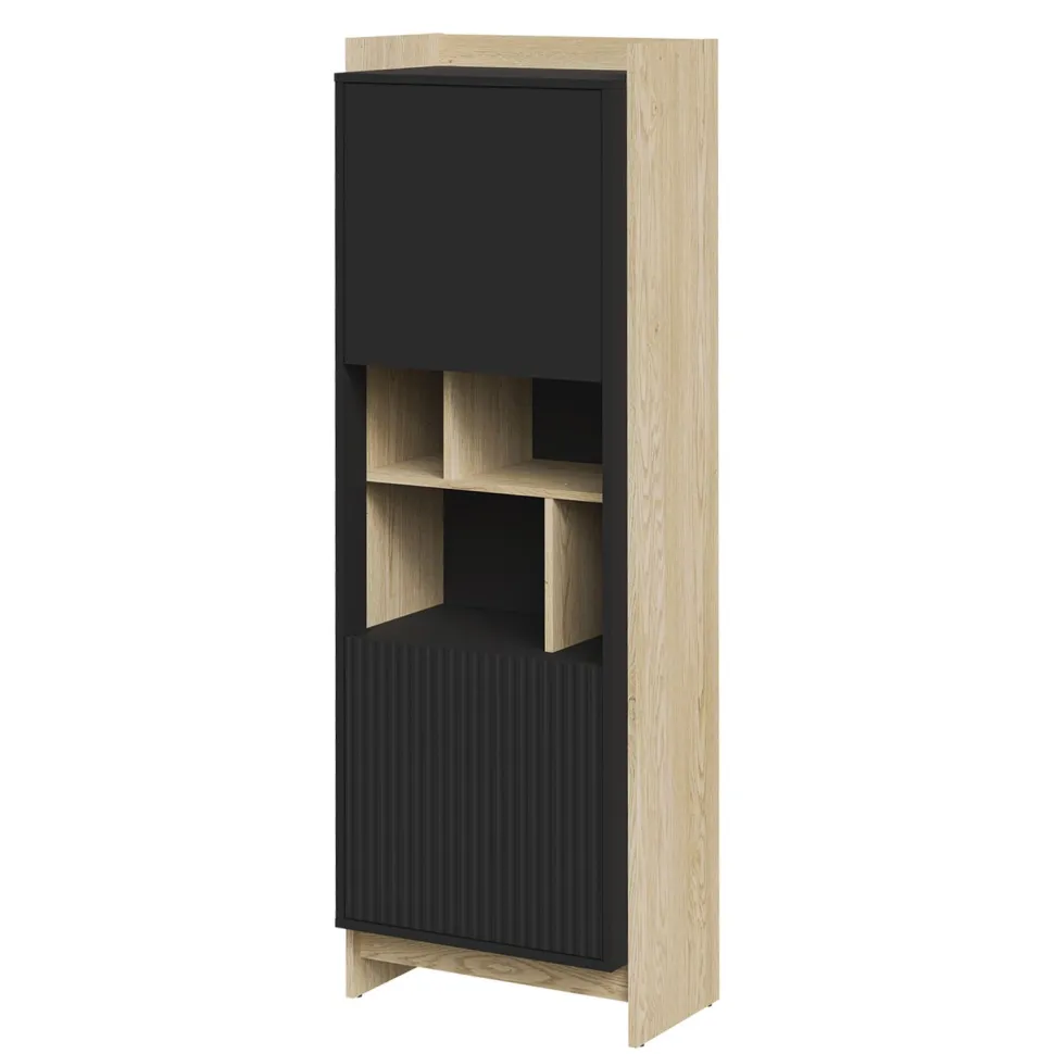 Vitriinikaappi PORTO, beige/musta (6268)