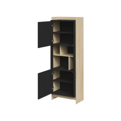 Vitriinikaappi PORTO, beige/musta (6268)