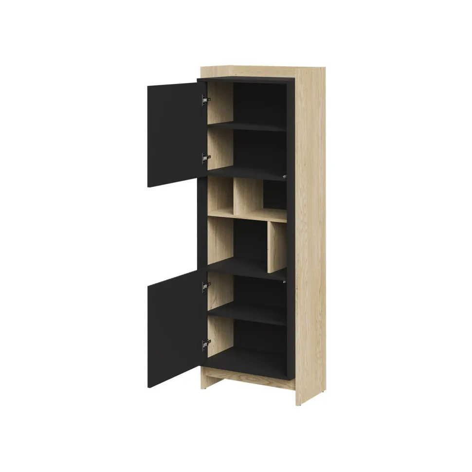 Vitriinikaappi PORTO, beige/musta (6268)