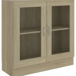 Vitriinikaappi sonoma-tammi 82,5x30,5x80 cm lastulevy