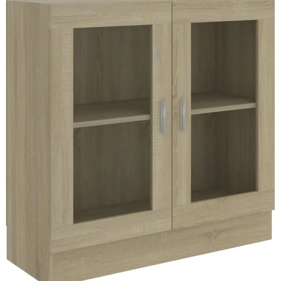 Vitriinikaappi sonoma-tammi 82,5x30,5x80 cm lastulevy