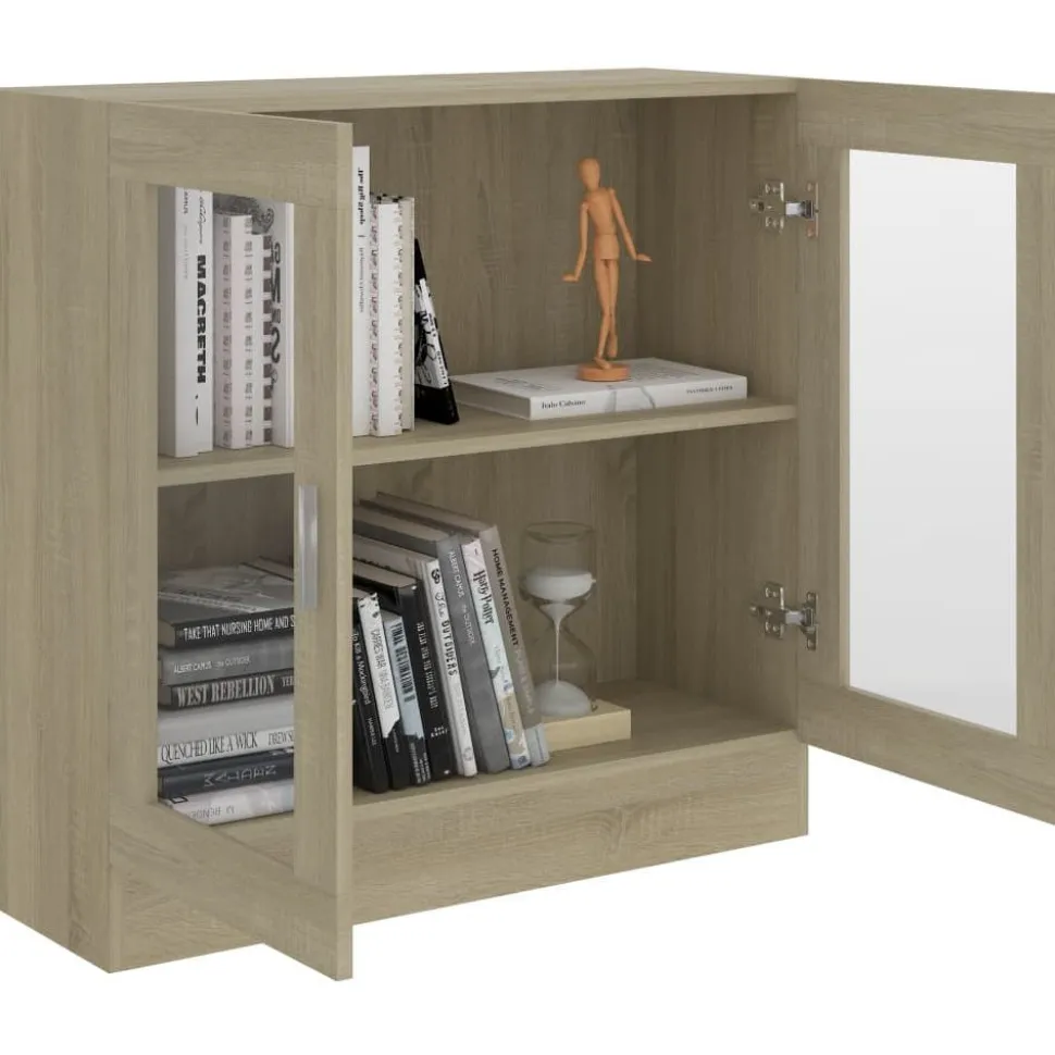 Vitriinikaappi sonoma-tammi 82,5x30,5x80 cm lastulevy