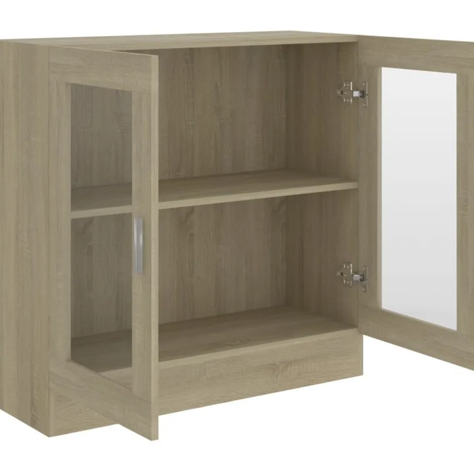 Vitriinikaappi sonoma-tammi 82,5x30,5x80 cm lastulevy