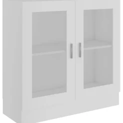Vitriinikaappi valkoinen 82,5x30,5x80 cm lastulevy