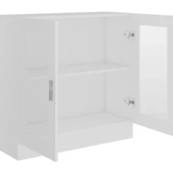 Vitriinikaappi valkoinen 82,5x30,5x80 cm lastulevy