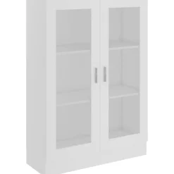 Vitriinikaappi valkoinen 82,5x30,5x115 cm lastulevy