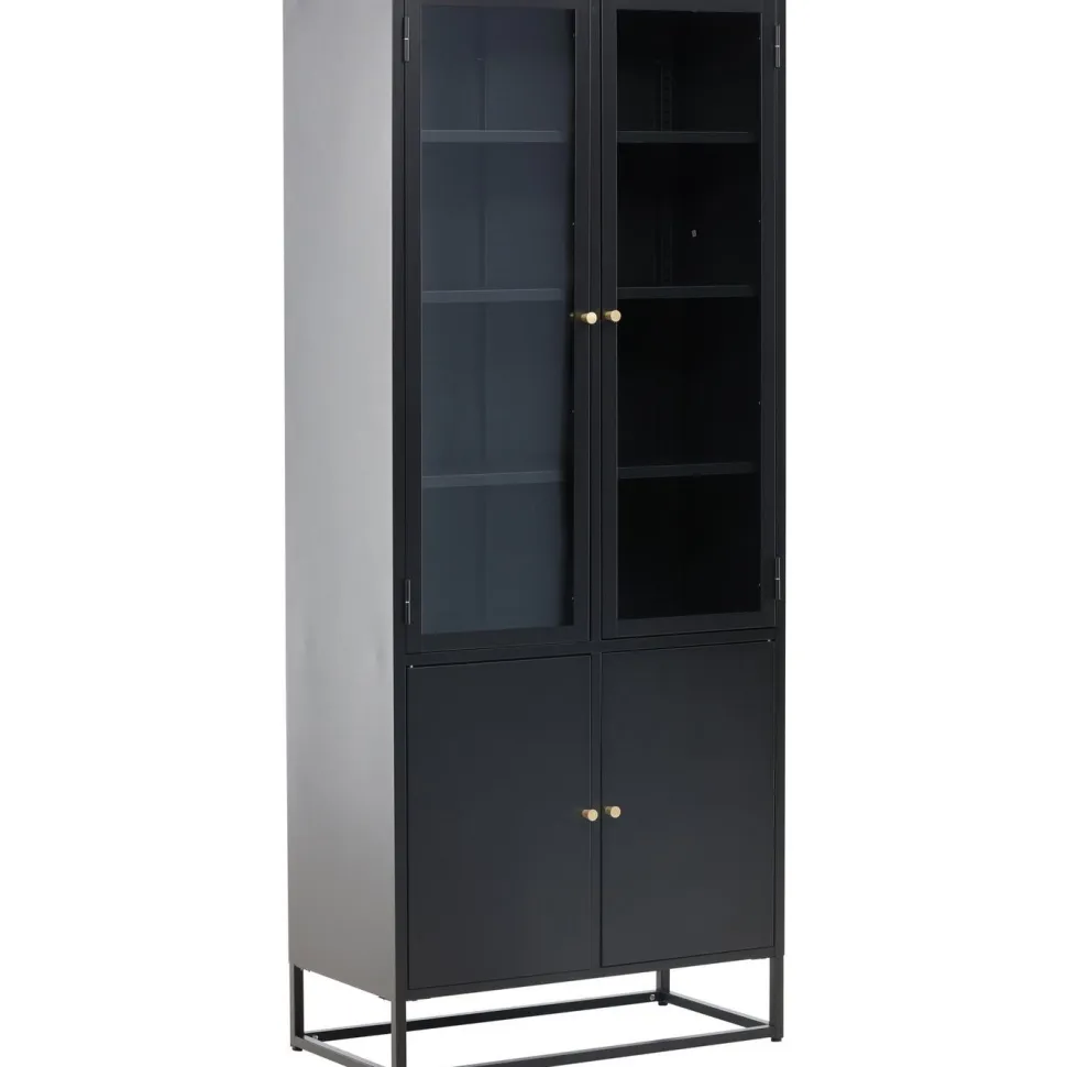 Vitriinikaappi Venture Home Bakal, 80x190cm, musta