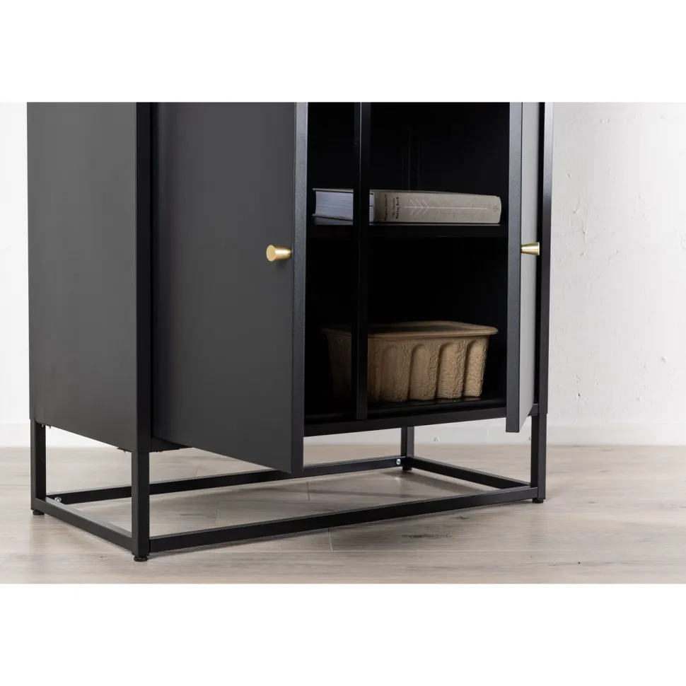 Vitriinikaappi Venture Home Bakal, 80x190cm, musta
