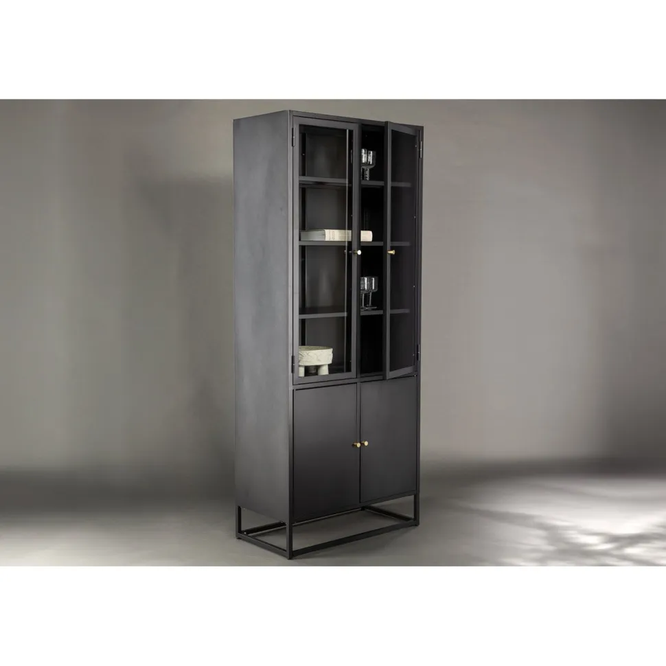 Vitriinikaappi Venture Home Bakal, 80x190cm, musta