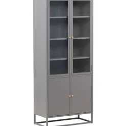 Vitriinikaappi Venture Home Bakal, 80x190cm, musta