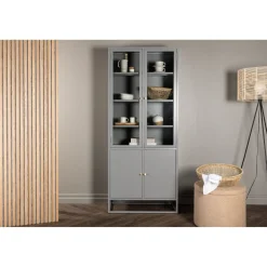 Vitriinikaappi Venture Home Bakal, 80x190cm, musta