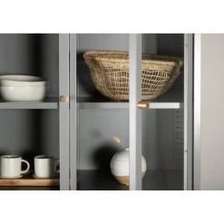 Vitriinikaappi Venture Home Bakal, 80x190cm, musta