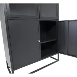 Vitriinikaappi Venture Home Bakal, 80x190cm, musta