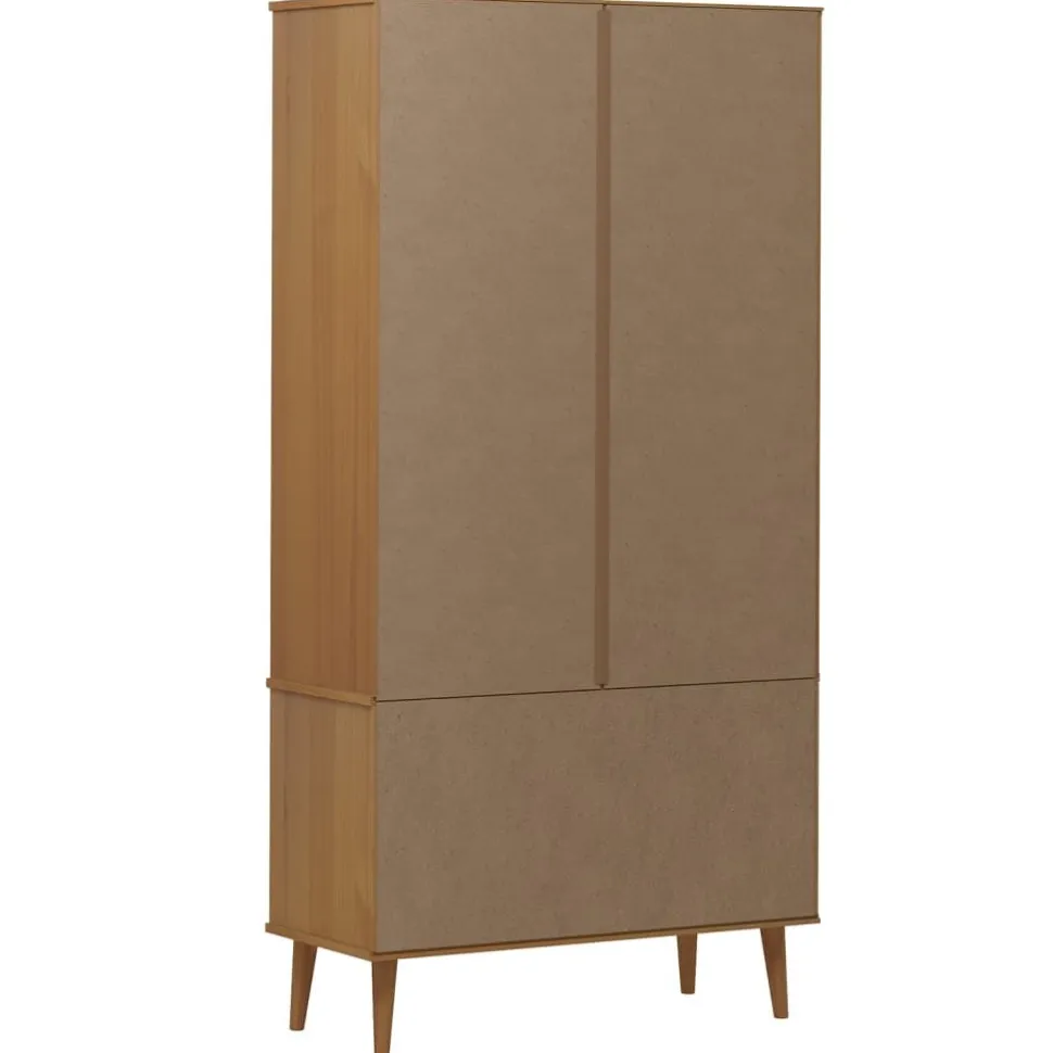 Vitriini MOLDE ruskea 90x35x175 cm täysi mänty (13413)