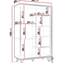 Vitriini Nomla FERIDO 2D, 86x140cm, ruskea