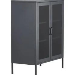 Vitriini Venture Home Misha, mesh-ovilla, 101.5x80cm, valkoinen