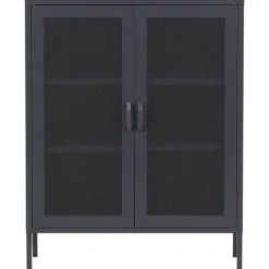 Vitriini Venture Home Misha, mesh-ovilla, 101.5x80cm, valkoinen
