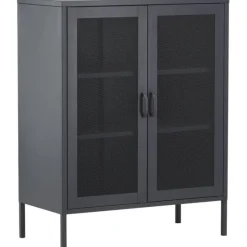 Vitriini Venture Home Misha, mesh-ovilla, 101.5x80cm, valkoinen