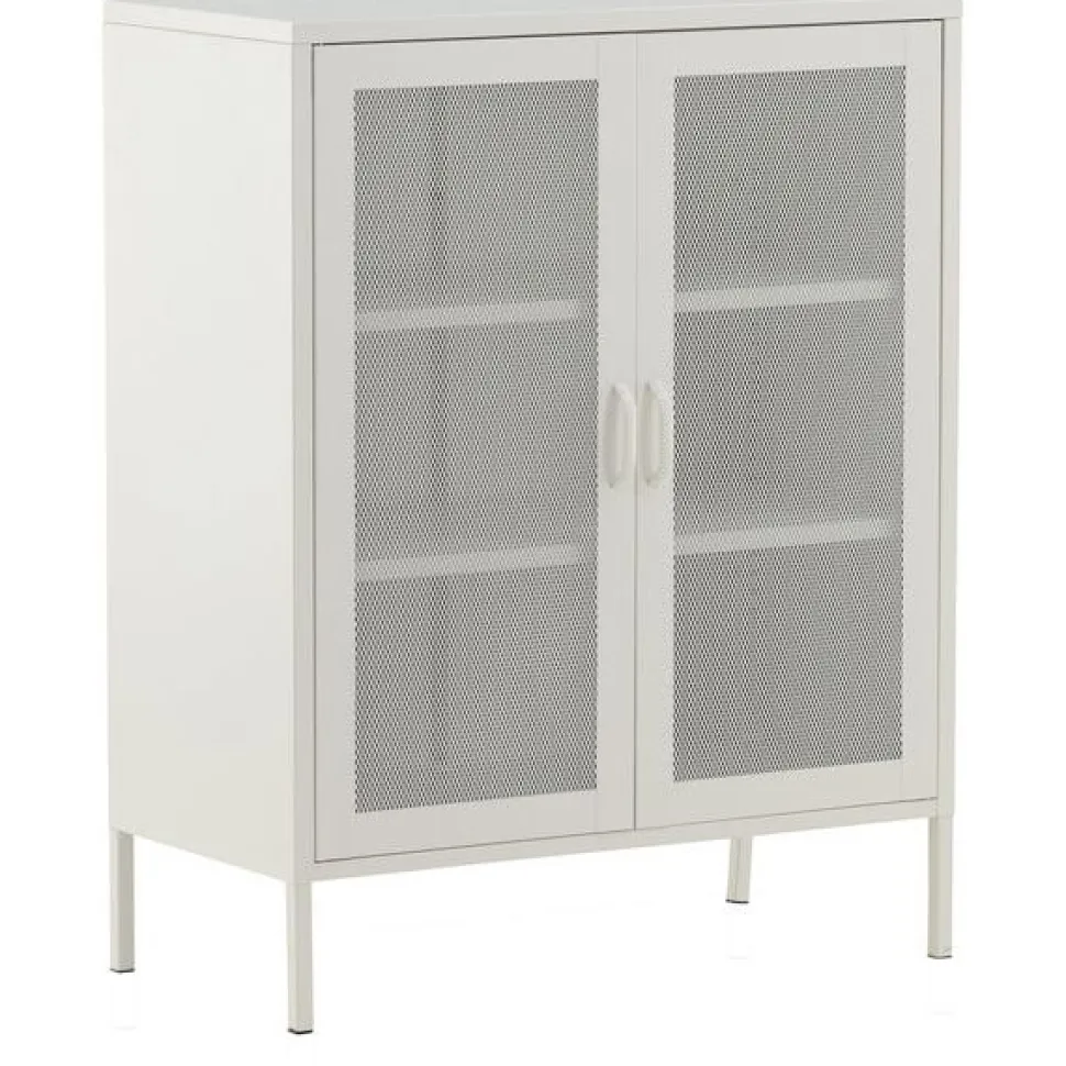 Vitriini Venture Home Misha, mesh-ovilla, 101.5x80cm, valkoinen
