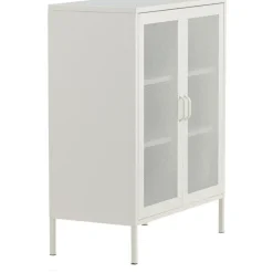 Vitriini Venture Home Misha, mesh-ovilla, 101.5x80cm, valkoinen