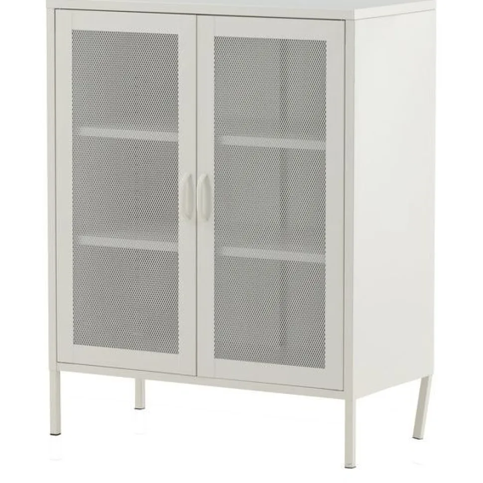 Vitriini Venture Home Misha, mesh-ovilla, 101.5x80cm, valkoinen