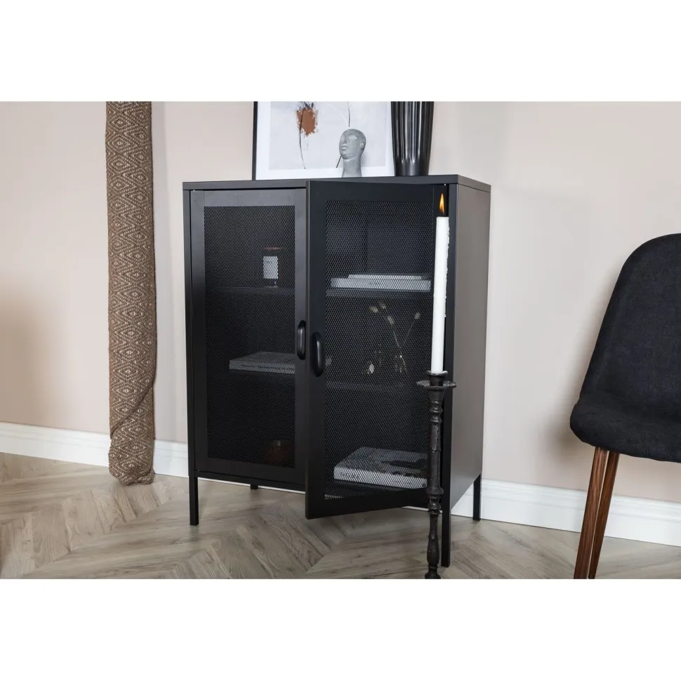 Vitriini Venture Home Misha, mesh-ovilla, 101.5x80cm, valkoinen