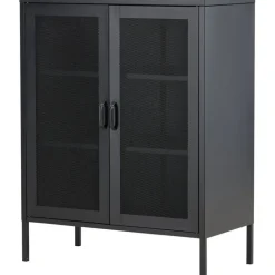 Vitriini Venture Home Misha, mesh-ovilla, 101.5x80cm, valkoinen