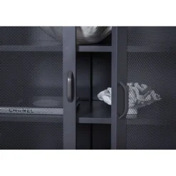 Vitriini Venture Home Misha, mesh-ovilla, 101.5x80cm, valkoinen