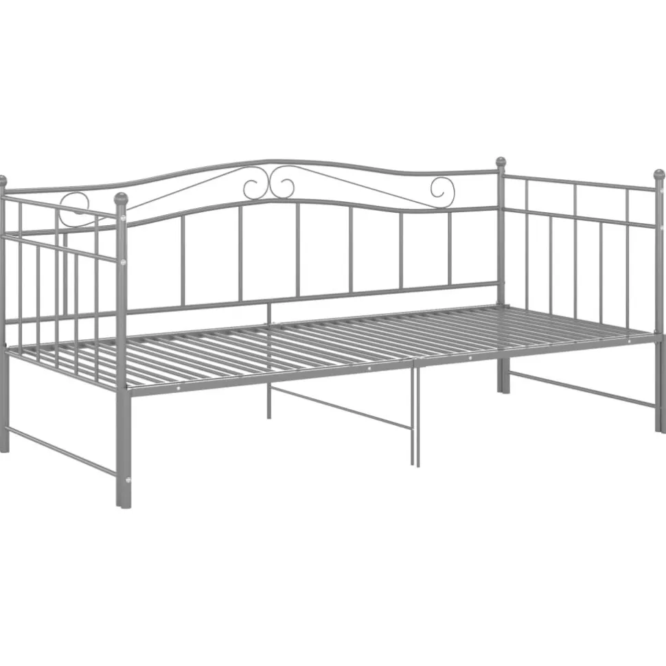 Vuodesohvan runko harmaa metalli 90x200 cm (24784)