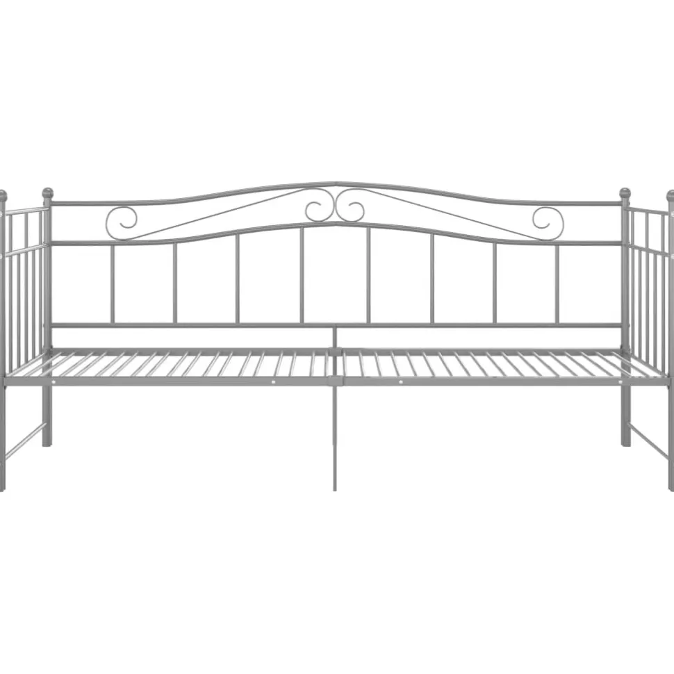 Vuodesohvan runko harmaa metalli 90x200 cm (24784)