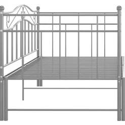Vuodesohvan runko harmaa metalli 90x200 cm (24784)