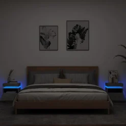 Yöpöydät LED-valoilla 40x39x48,5 cm, eri värejä ja pakkauskokoja (33073)