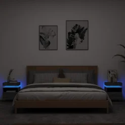 Yöpöydät LED-valoilla 40x39x48,5 cm, eri värejä ja pakkauskokoja (33073)