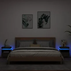 Yöpöydät LED-valoilla 40x39x48,5 cm, eri värejä ja pakkauskokoja (33073)