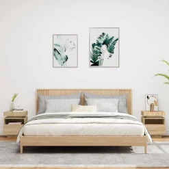 Yöpöydät LED-valoilla 40x39x48,5 cm, eri värejä ja pakkauskokoja (33073)