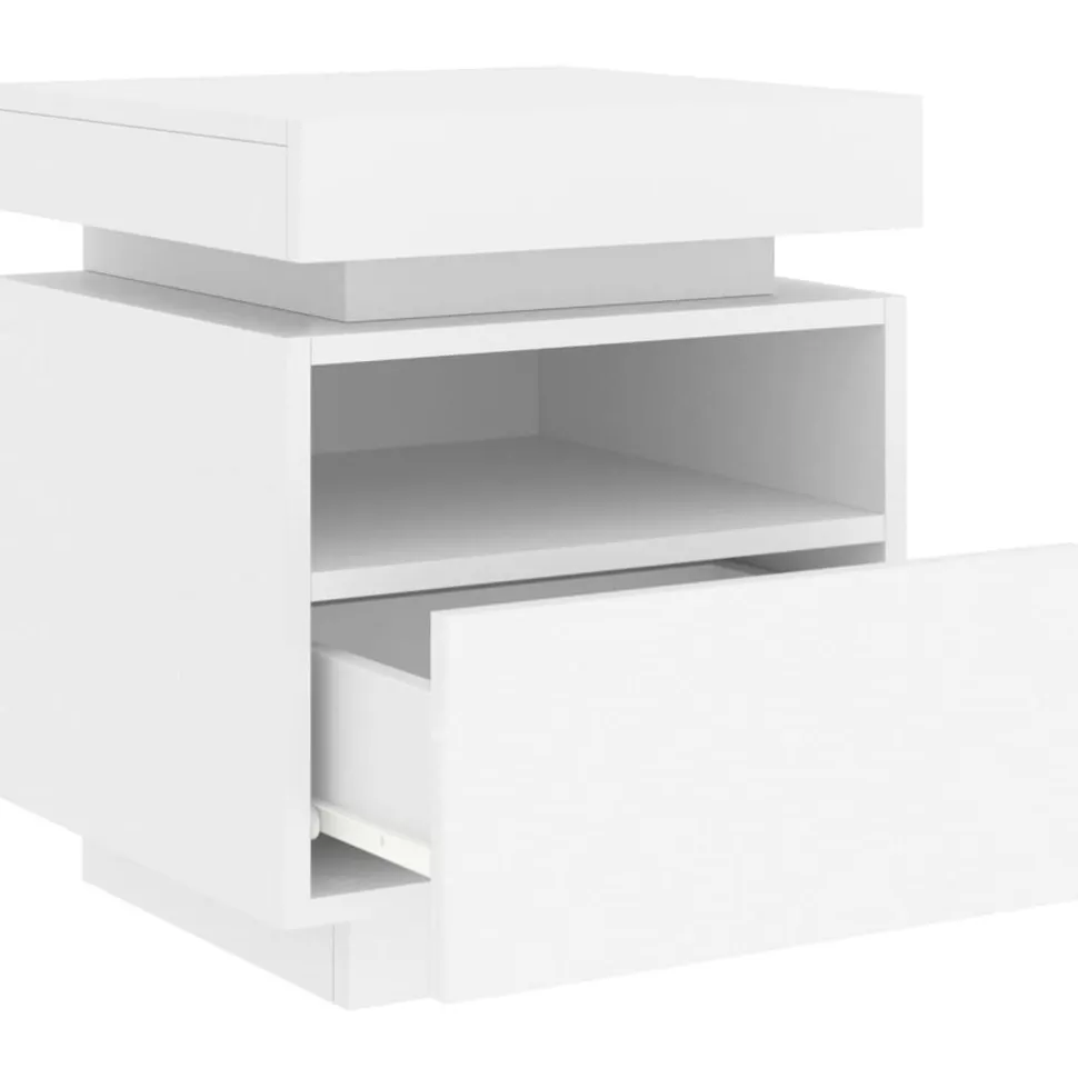 Yöpöydät LED-valoilla 40x39x48,5 cm, eri värejä ja pakkauskokoja (33073)